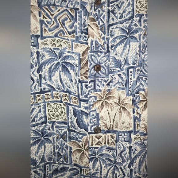 Campia, Tropical Print Men's Casual Button Up Shirt, EUC - Picture 4 of 4